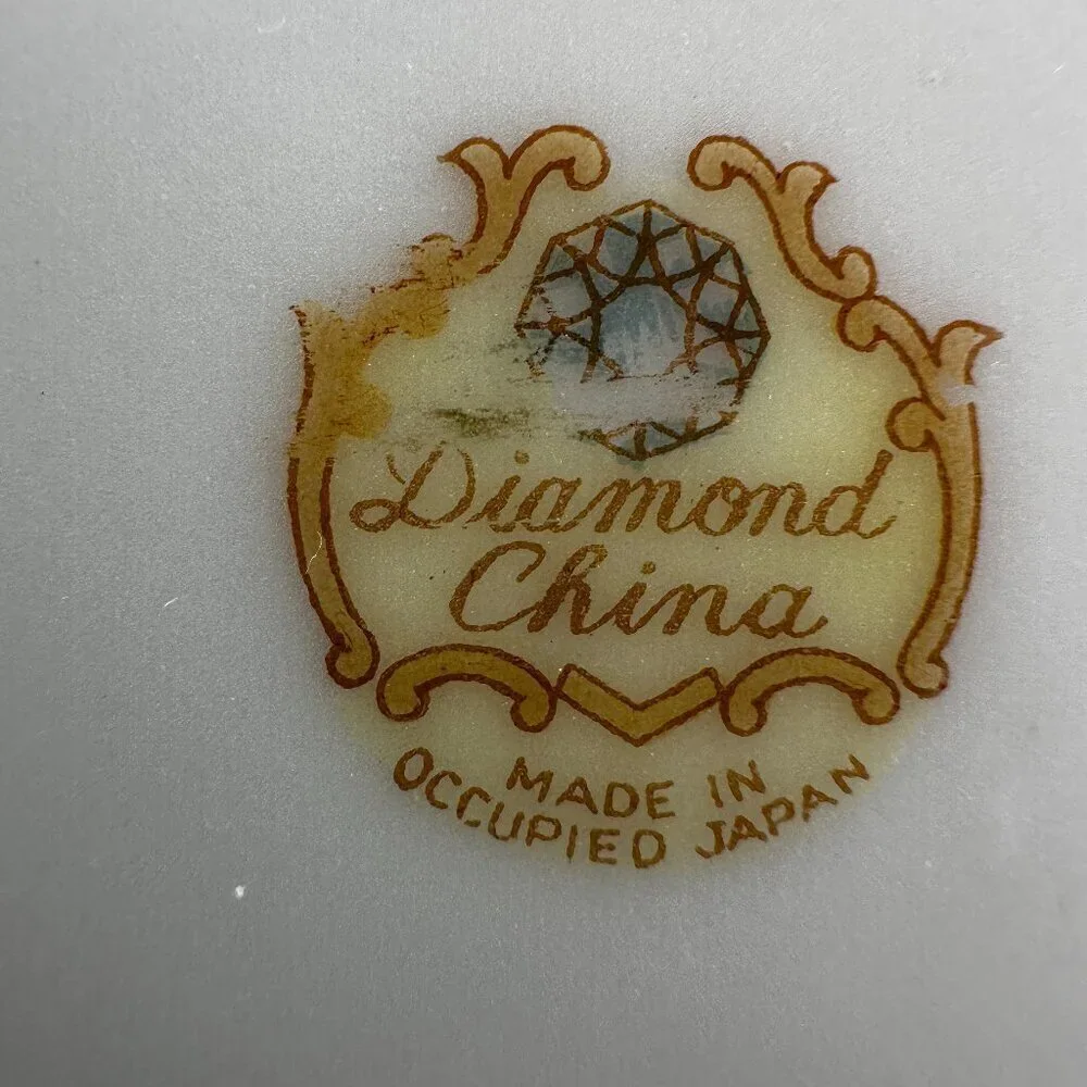 VINTAGE DIAMOND CHINA MADE IN JAPAN SUGAR BOWL